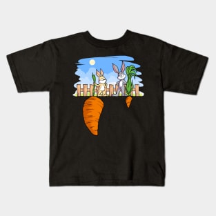 Bunnies With Carrots Kids T-Shirt